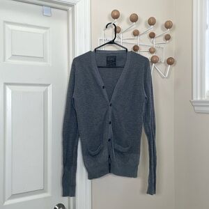 All Saints - Cardigan Sweater Top - Grey / Charcoal - Small